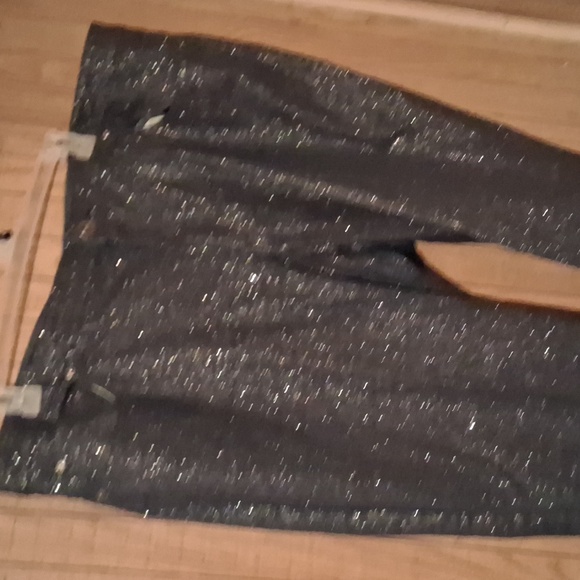 Ashley Stewart Black Glitter Jeans - Picture 2 of 7